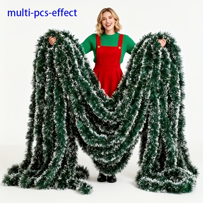 Tinsel Garland Decoration - Guirlanda de Natal de 6/14M, Decoração