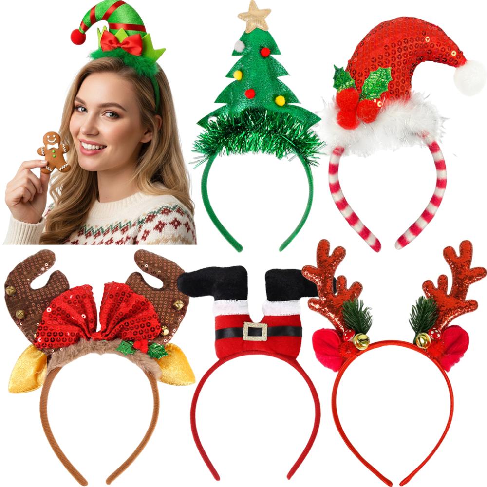 Reindeer Antlers Headband - 1 unidade/5 peças: tiara de Natal