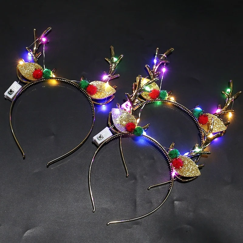 20 unidades de tiaras de Natal - Reindeer Antlers Headband avaliação e preço