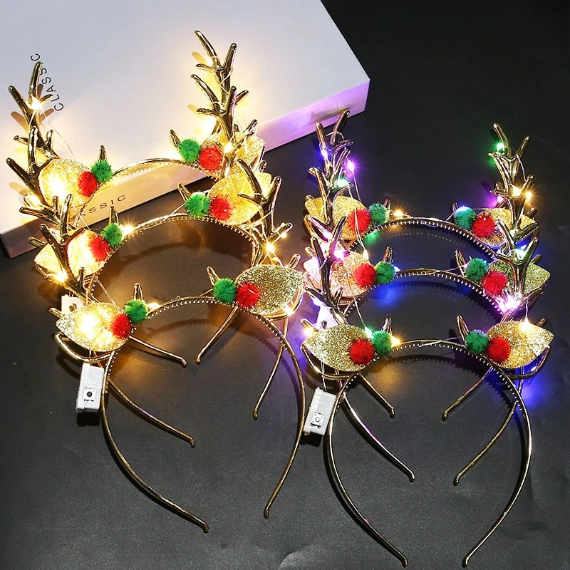 20 unidades de tiaras de Natal - Reindeer Antlers Headband avaliação e preço