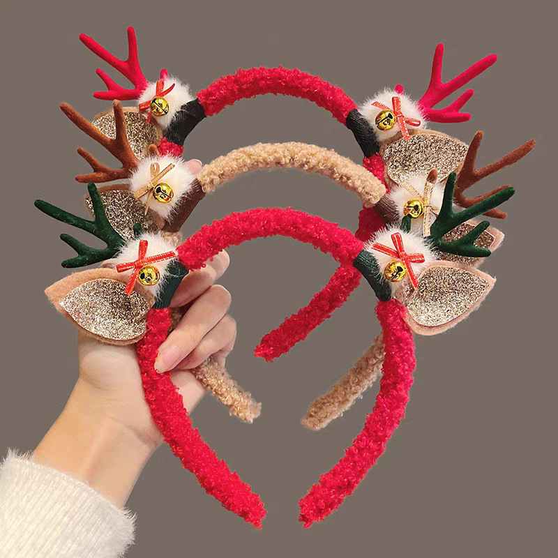 Tiara de Natal com chifres de  - Reindeer Antlers Headband avaliação e preço