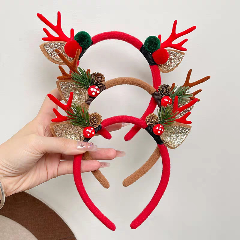 Tiara de Natal com chifres de  - Reindeer Antlers Headband avaliação e preço
