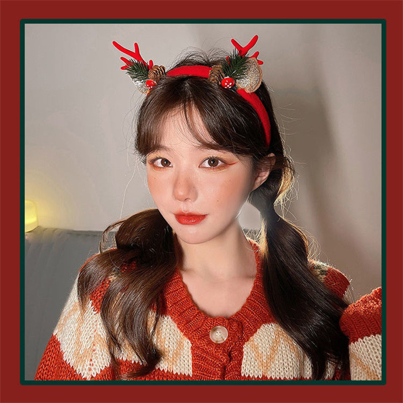Tiara de Natal com chifres de  - Reindeer Antlers Headband avaliação e preço