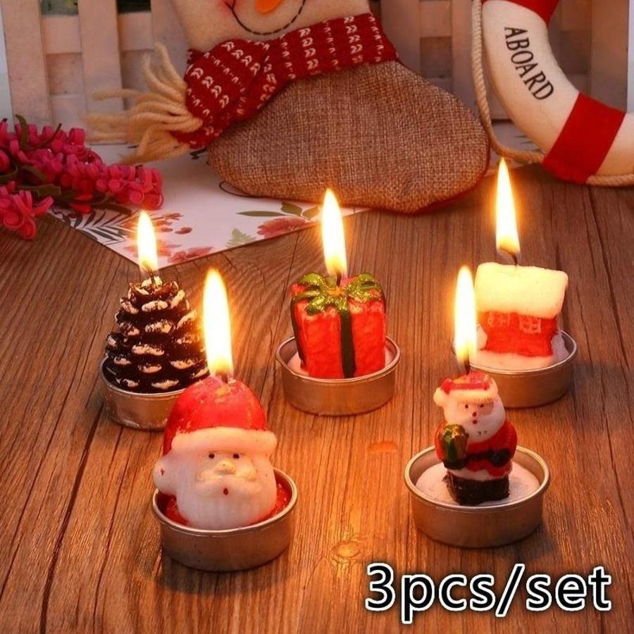 Conjunto de 3 velas decorativa - Holiday Candle Set avaliação e preço