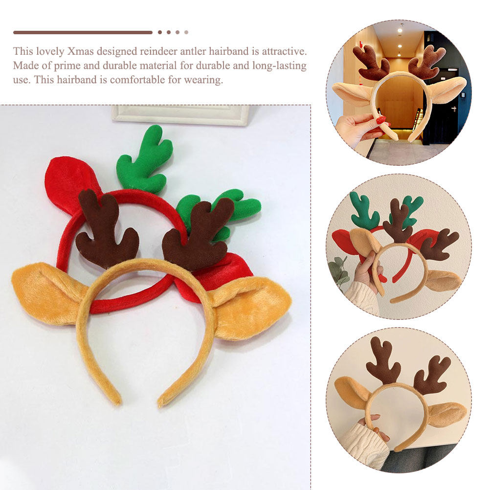 Tiara de chifres de rena para  - Reindeer Antlers Headband avaliação e preço
