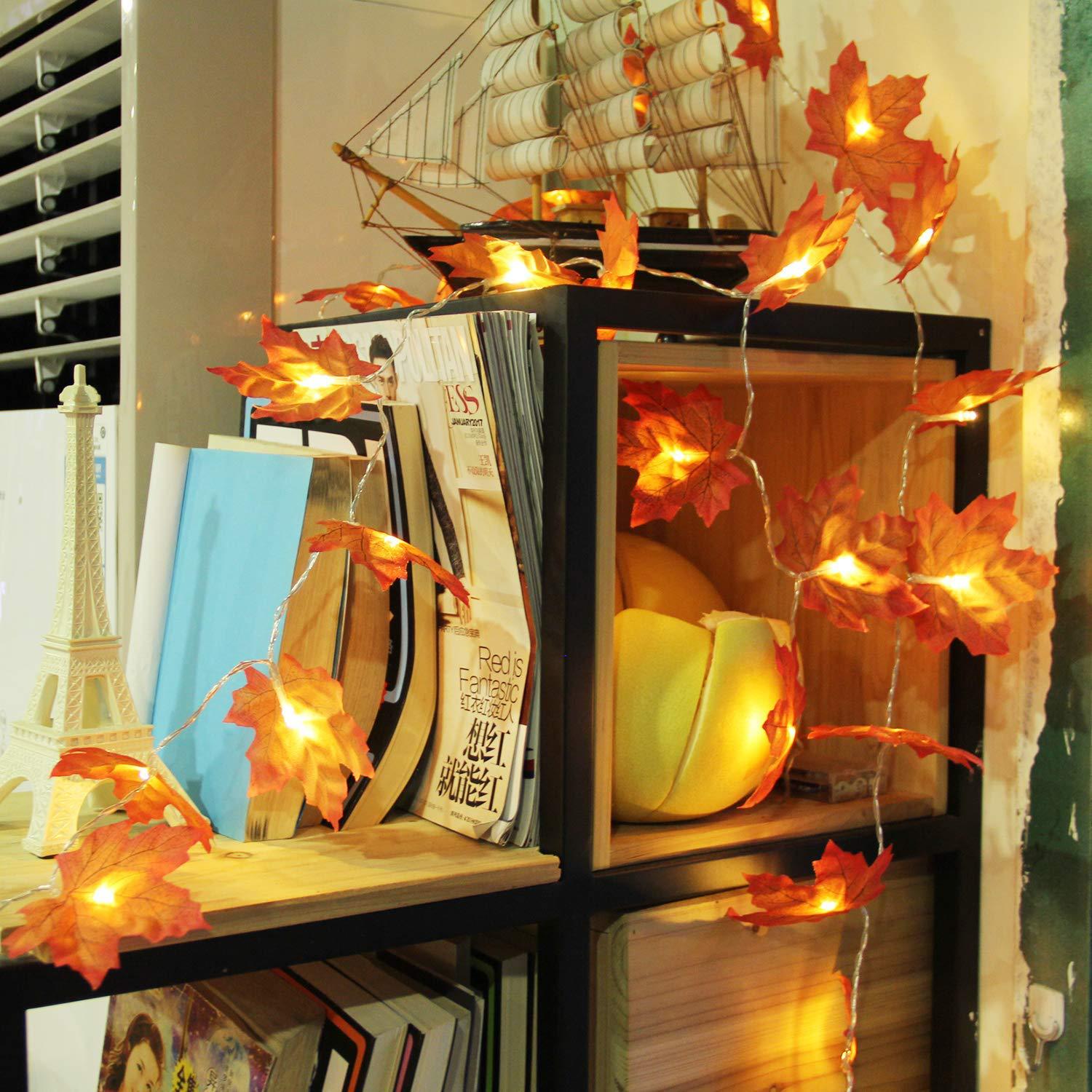 2/3/6m folhas de bordo artific - Led Fairy String Lights avaliação e preço