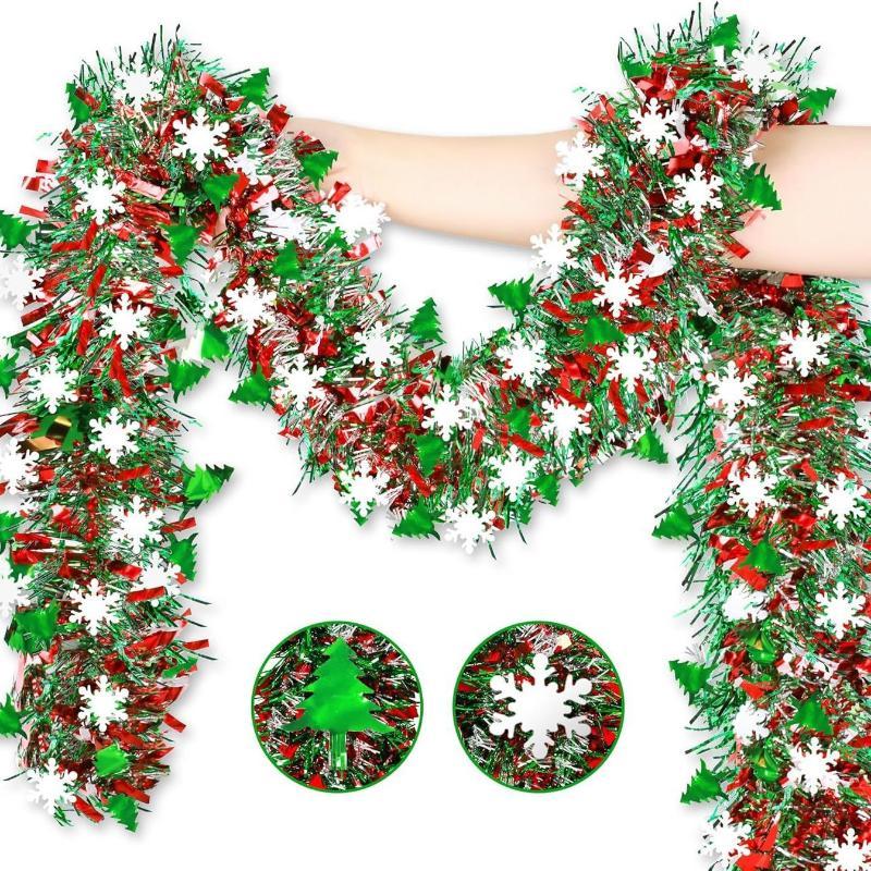 # Guirlandas de fita de Natal  - Tinsel Garland Decoration avaliação e preço