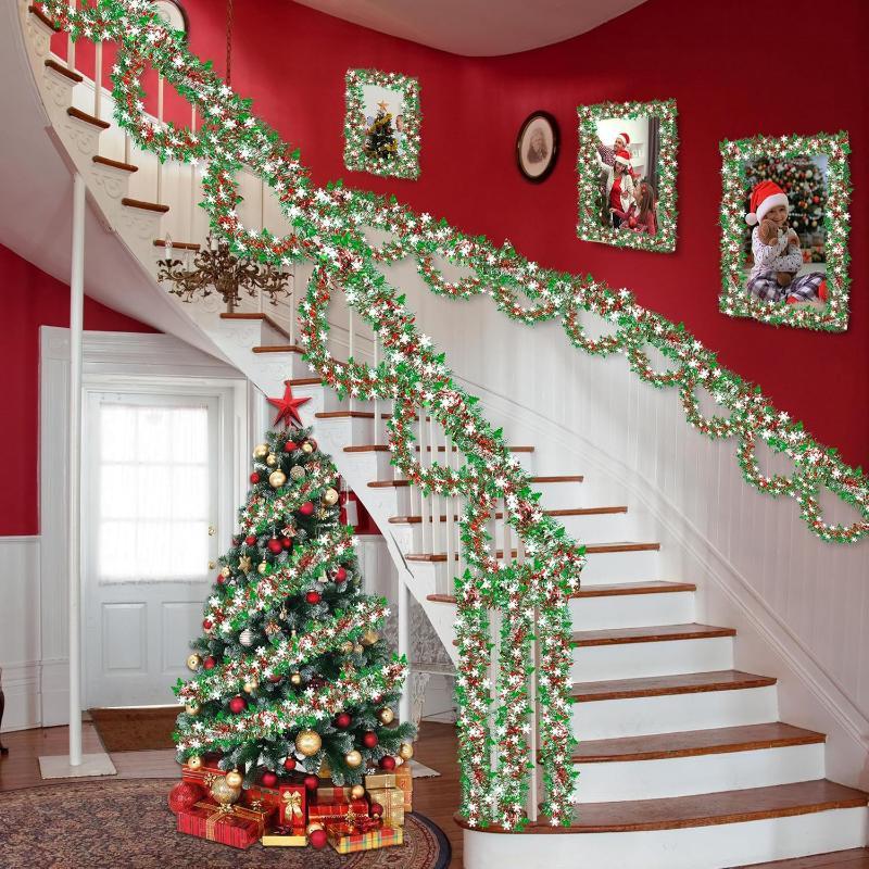 # Guirlandas de fita de Natal  - Tinsel Garland Decoration avaliação e preço