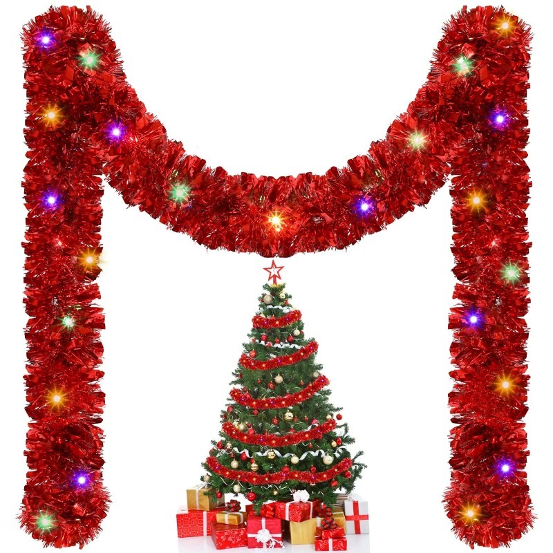 1PC Guirlanda de Natal de 5M,  - Tinsel Garland Decoration avaliação e preço