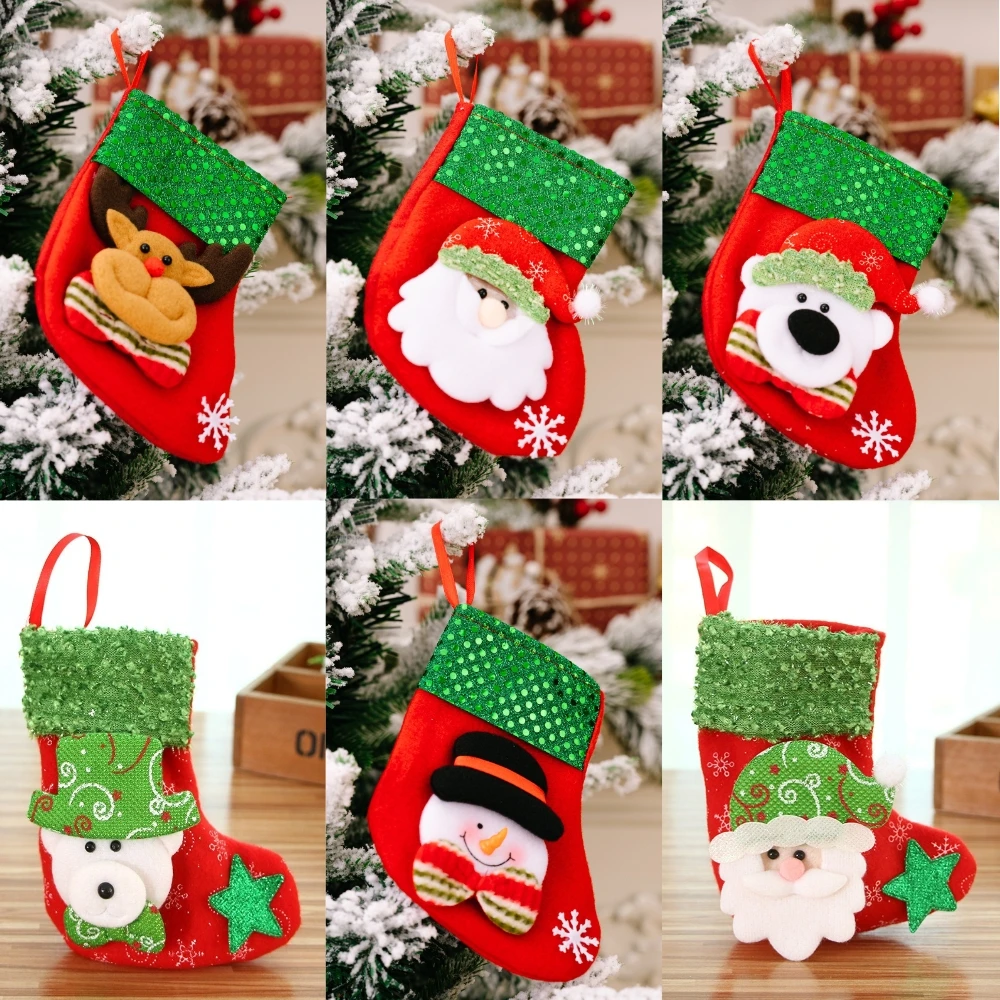 Meia de Natal, saco de doces p - Christmas Stocking Hanging avaliação e preço