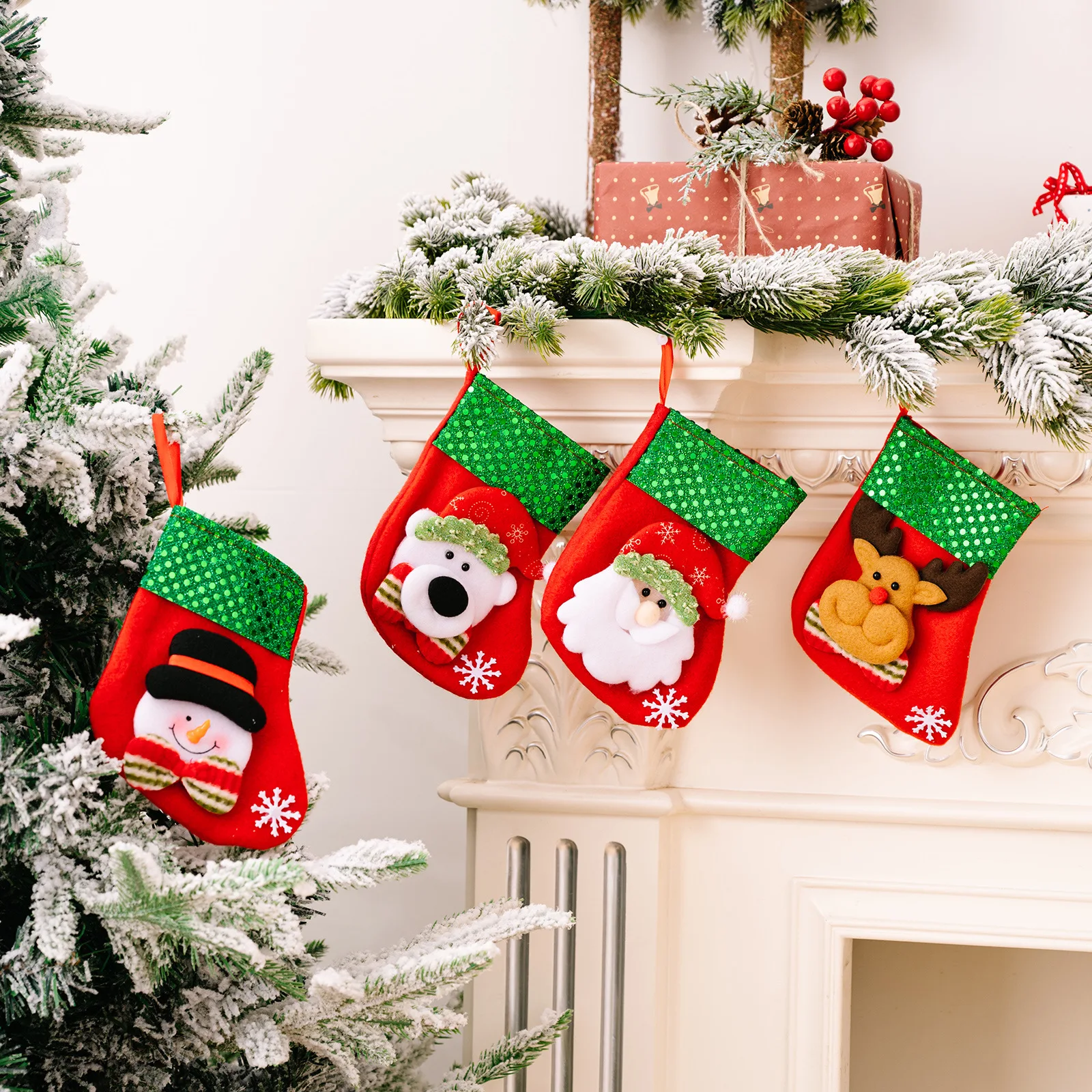 Meia de Natal, saco de doces p - Christmas Stocking Hanging avaliação e preço