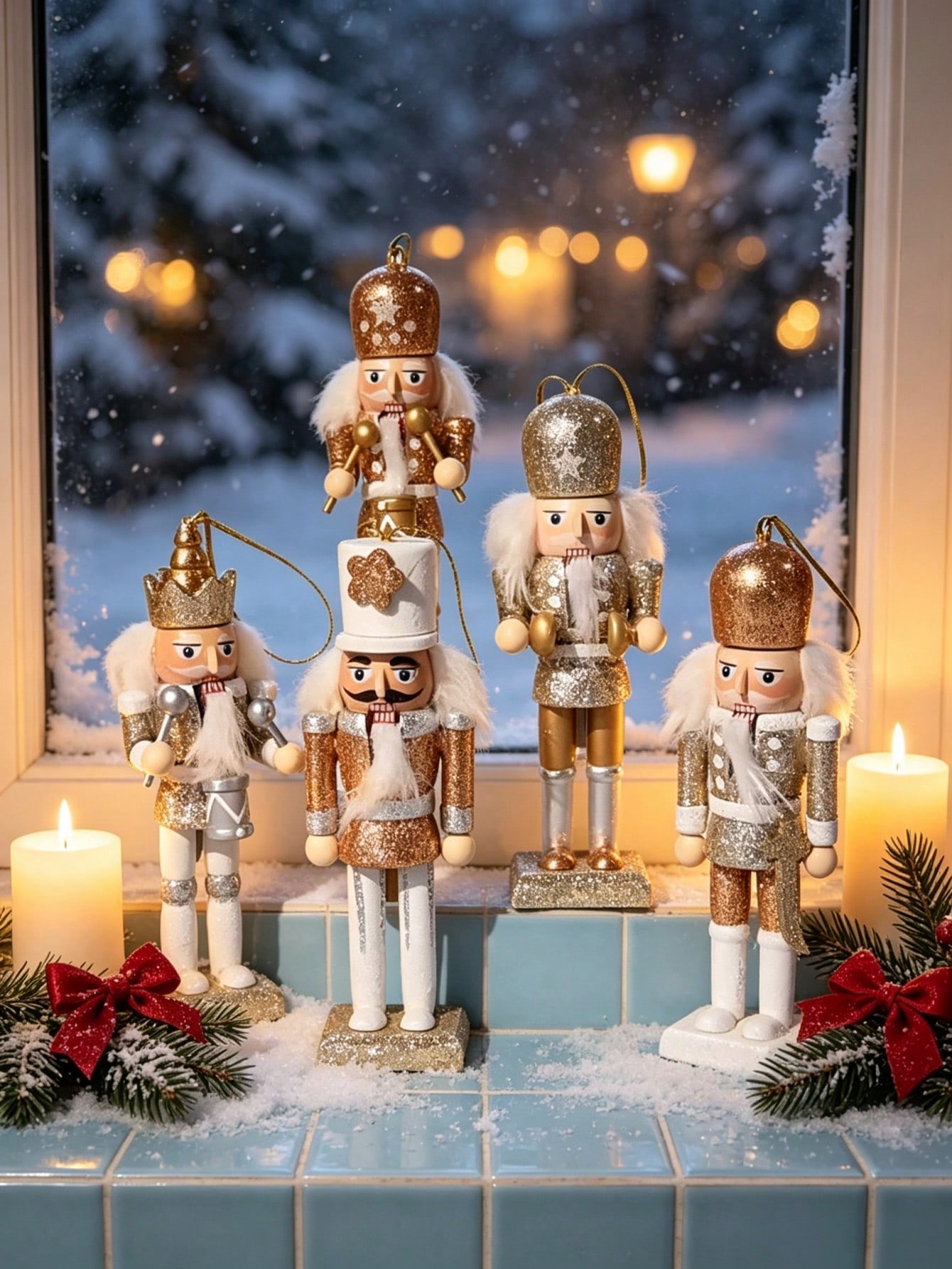 Conjunto de 5 pingentes de mad - Nutcracker Figurine avaliação e preço